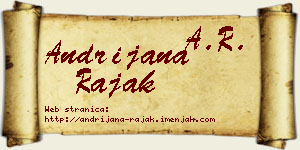 Andrijana Rajak vizit kartica